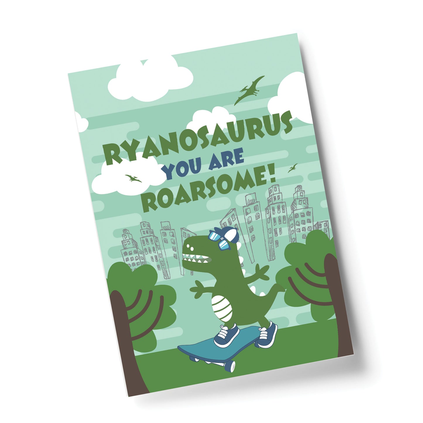 Personalised Sign For Boys Bedroom Dinosaur Print Decor Wall Art