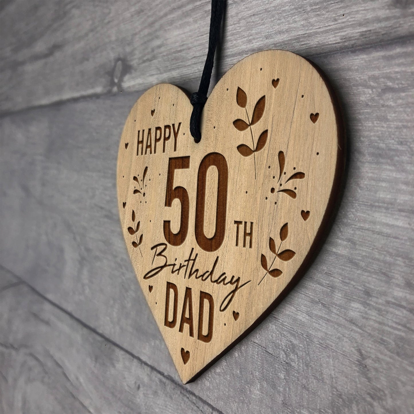 Dad Birthday Gifts Engraved Heart 30th 40th 50th 60th Birthday