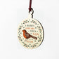 A Robin Appears Nan Memorial Bauble Wooden Tree Decoration
