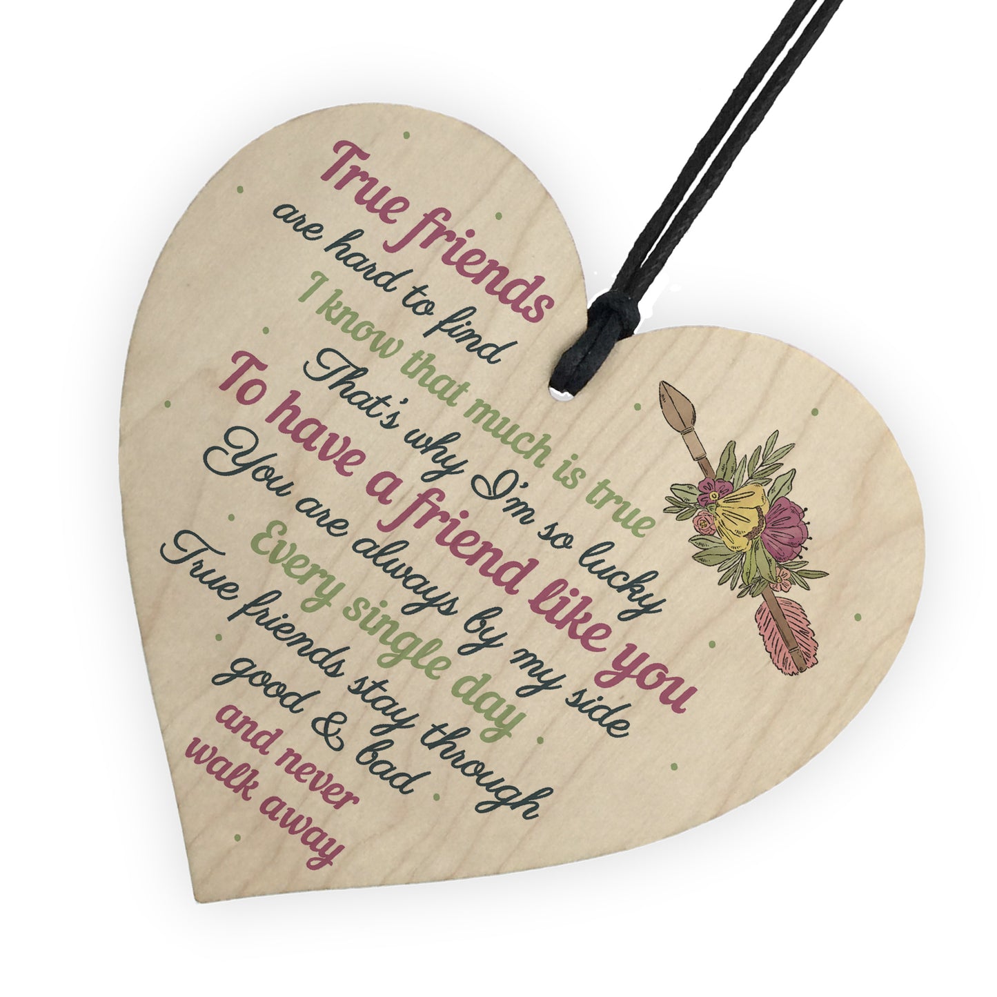 So Lucky Friendship Wooden Heart Sign Best Friend Plaque