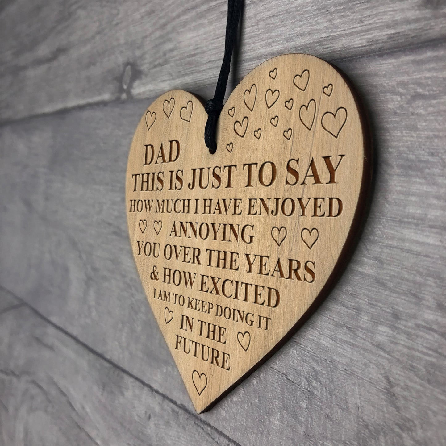 FUNNY Gift For Dad Birthday Christmas Engraved Heart Dad Gift