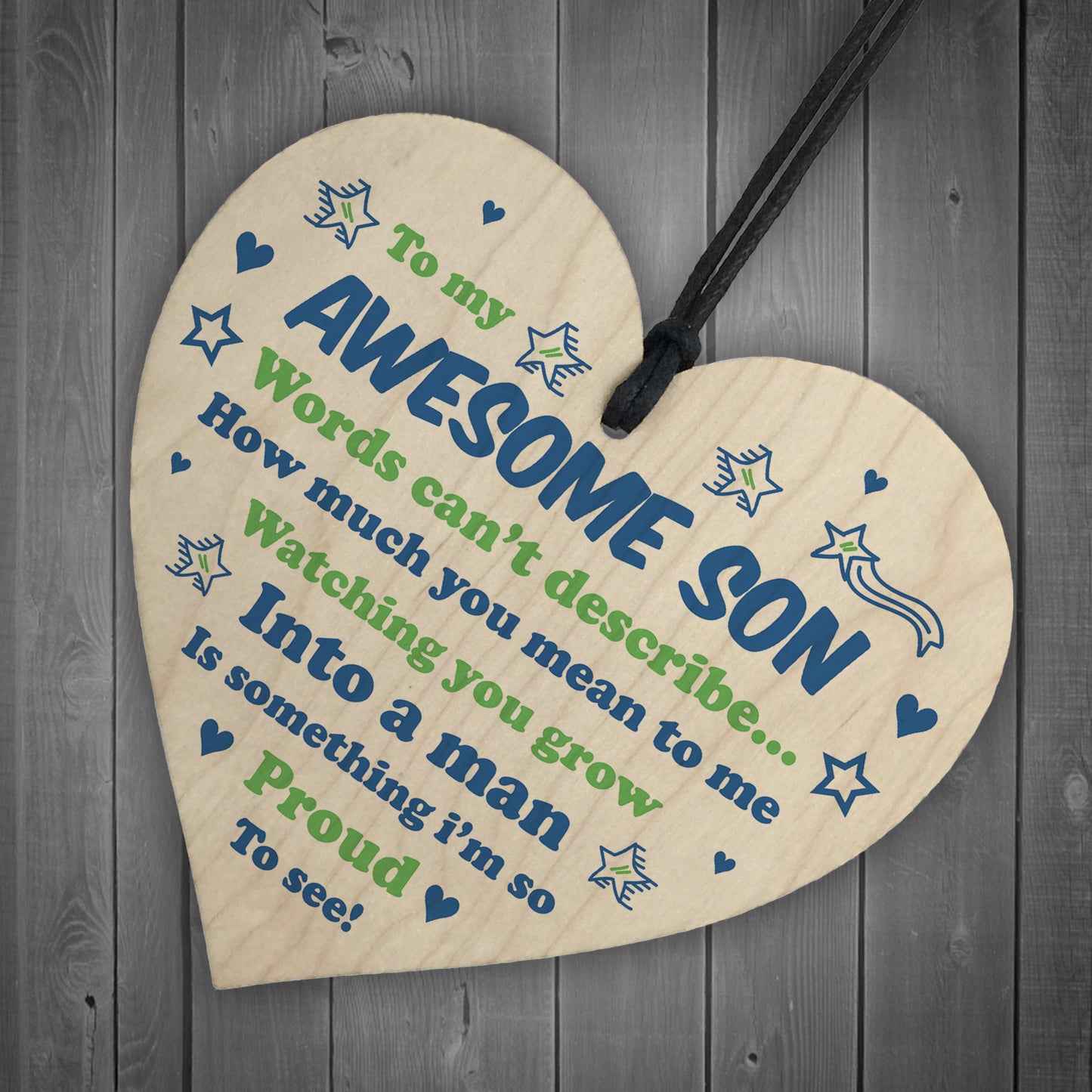 Awesome Son Gifts From Dad Mum Heart Gift For Him 16th 18th