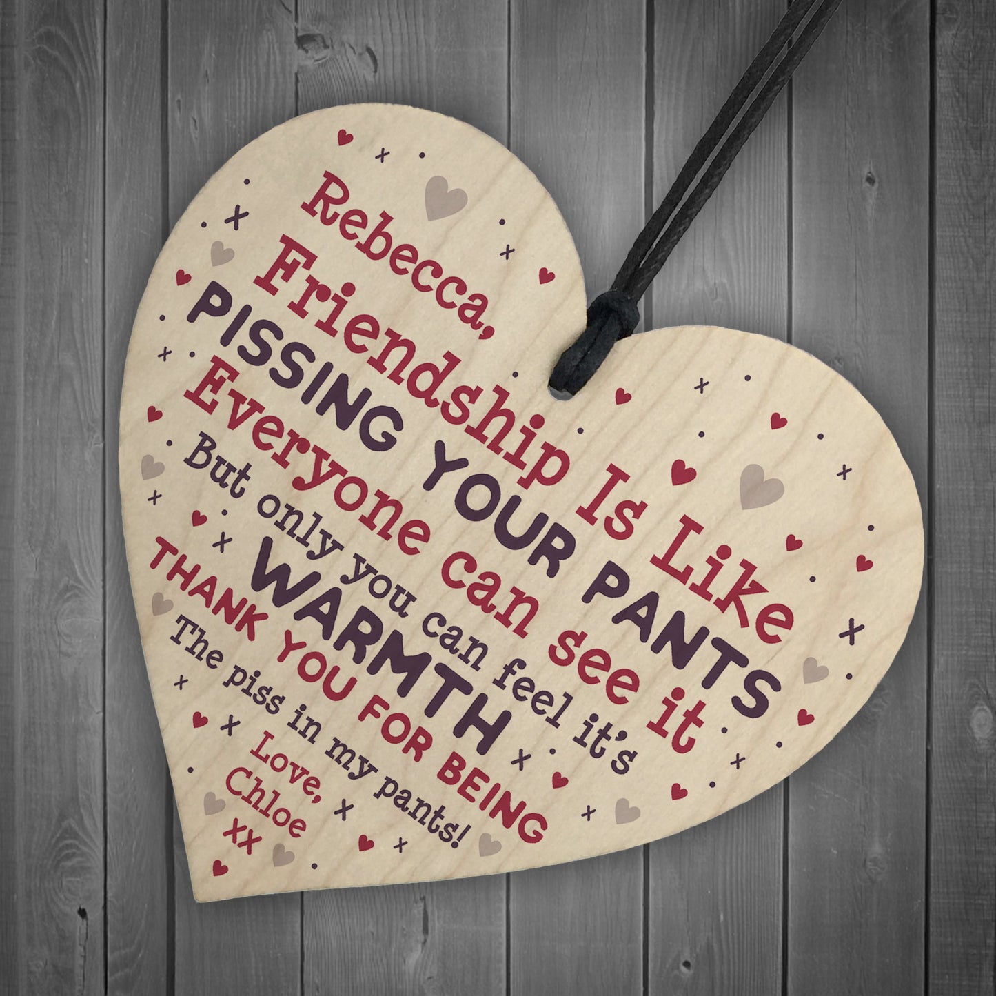 Best Friend Sign Personalised Friendship Gift Funny Thank You