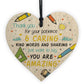 Thank You Gift For Teacher Wood Heart And Card Set Leaving Gifts