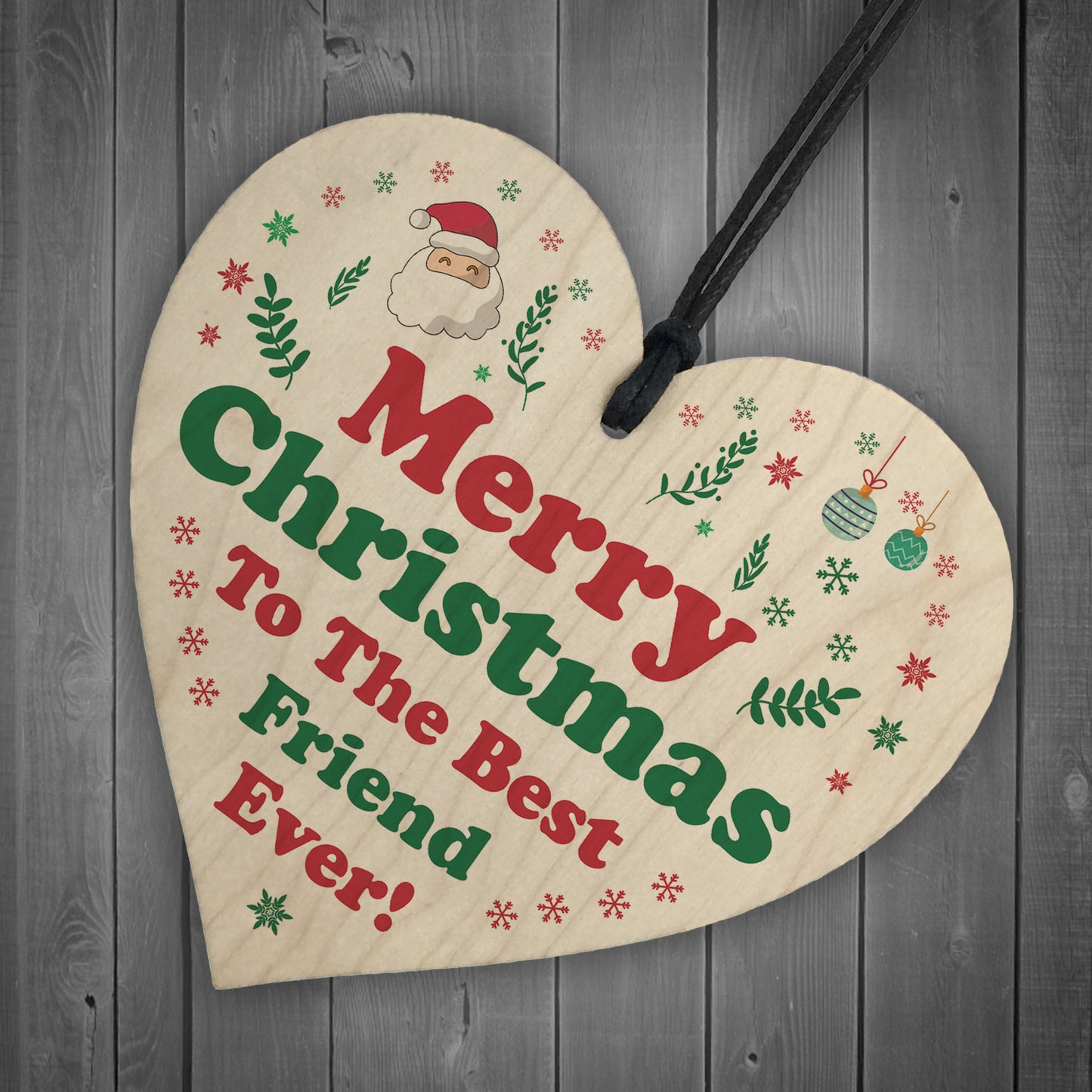 Best Friend Heart Hanging Sign Christmas Decoration Friend Gifts
