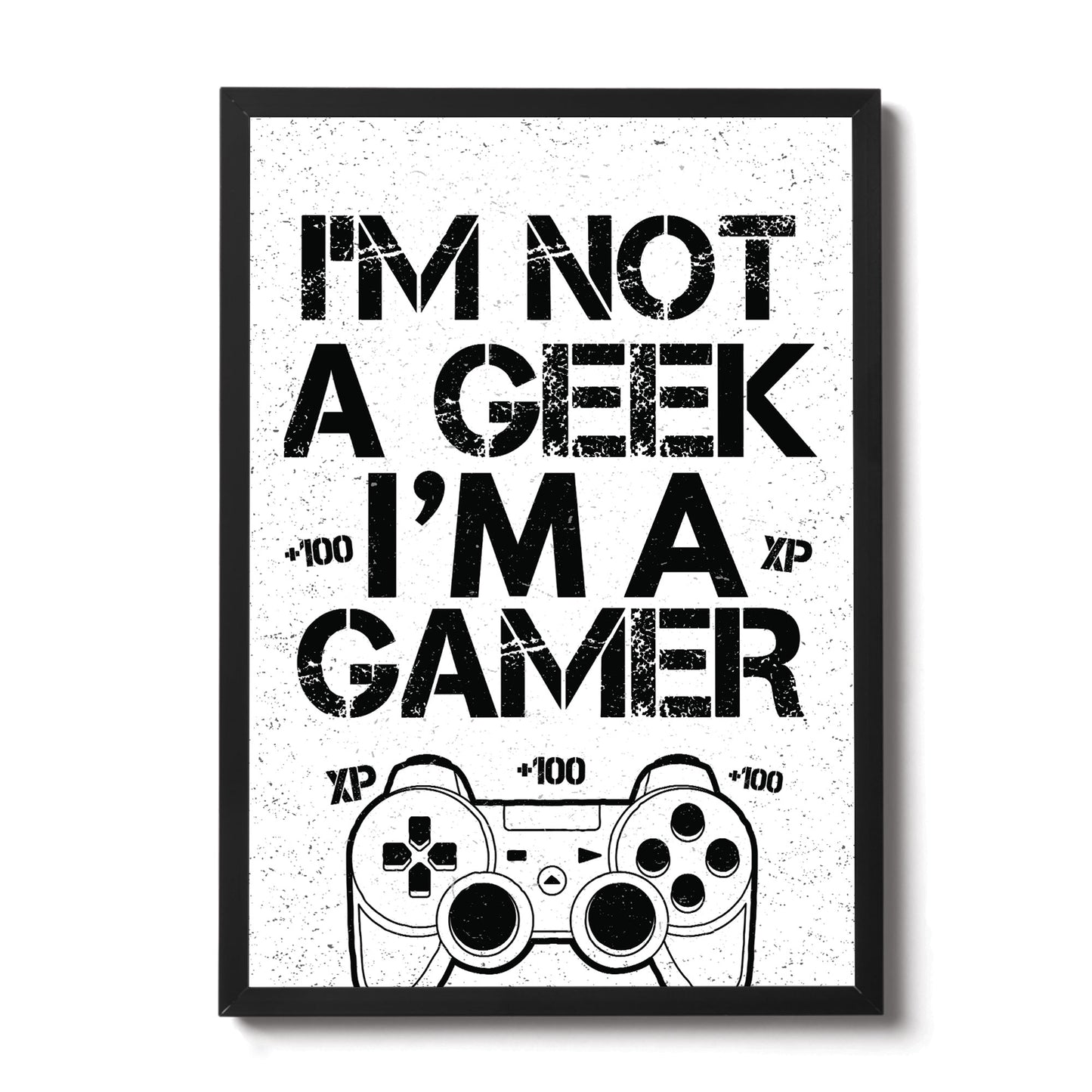 NOT A GEEK IM A GAMER Funny Gaming Print For Boys Bedroom Decor