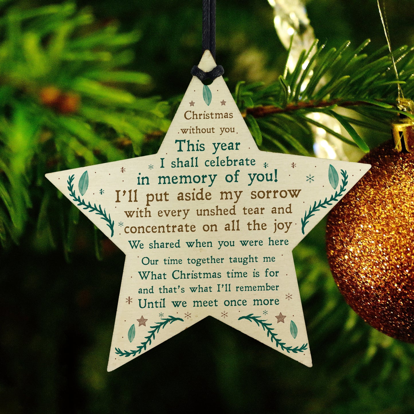 Memorial Sign For Mum Dad Nan Grandad Memory Plaque Xmas Tree