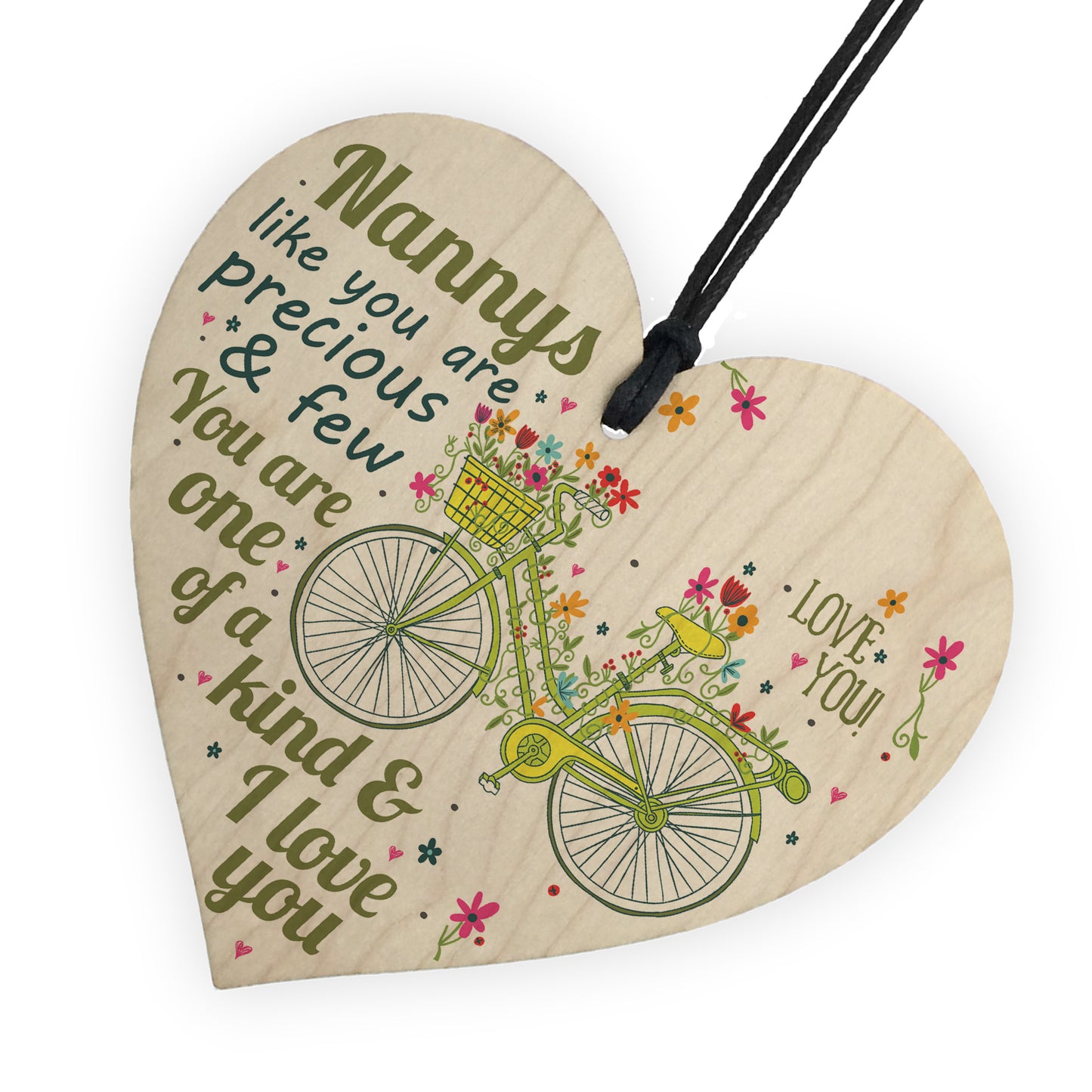 Nannys Like You Are Precious Wooden Heart Plaque I Love You Gran