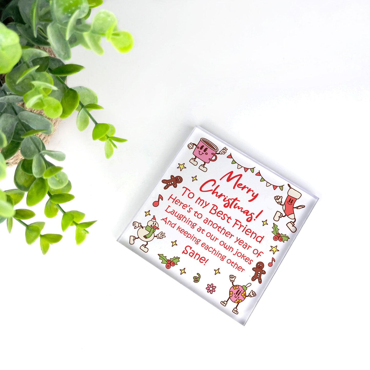 Best Friend Christmas Gift For Her Acrylic Plaque Friendship