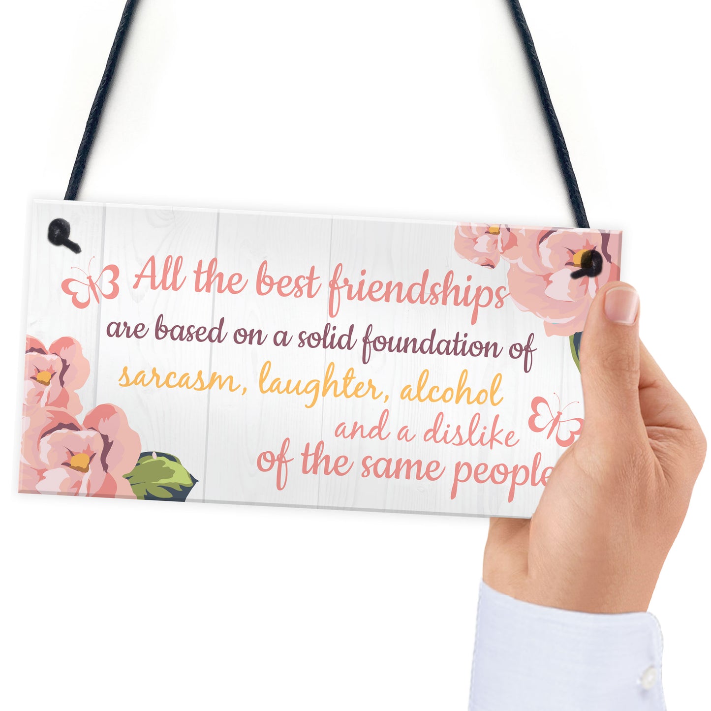Friendship Sign Best Friend Hanging Plaque Thank You Gift Chic