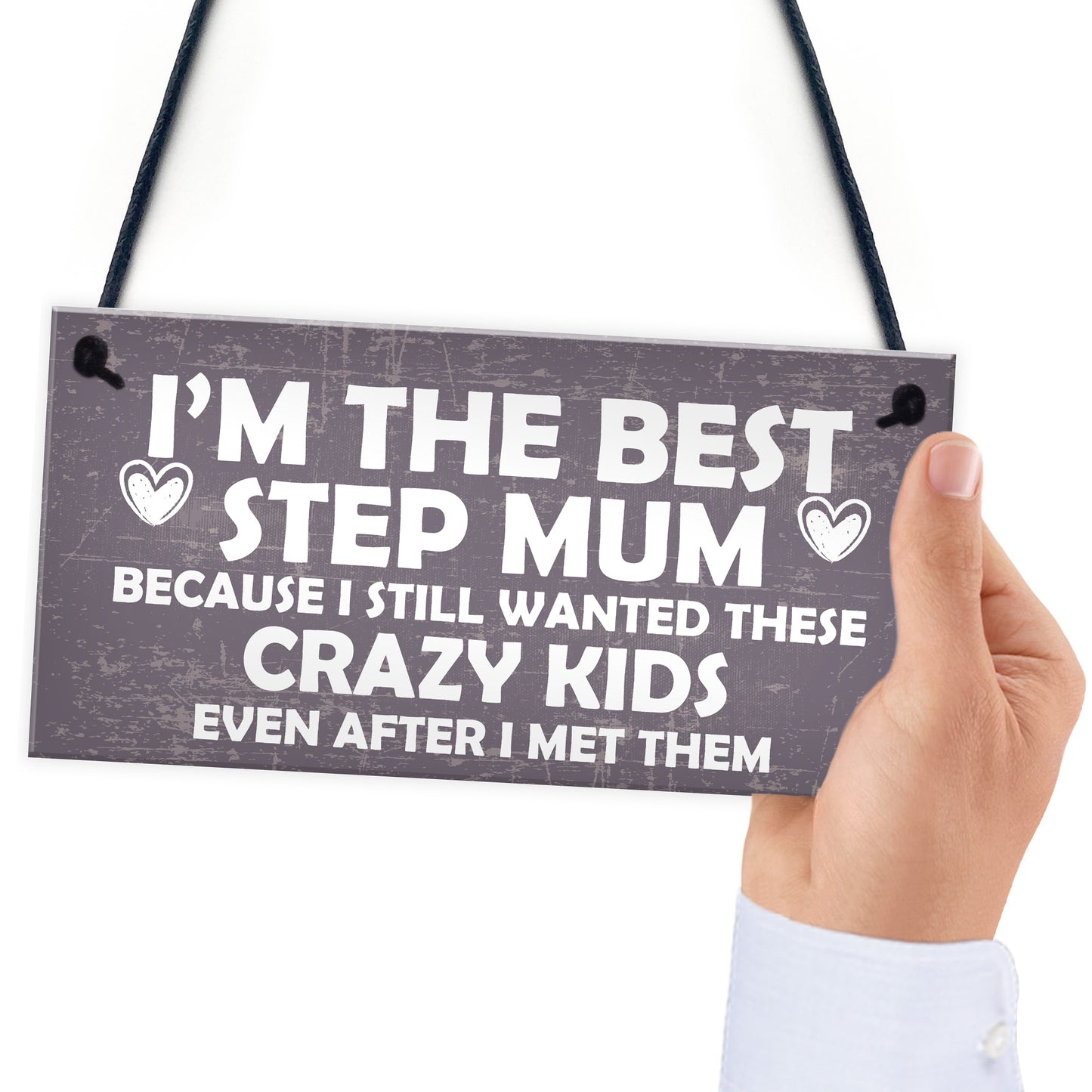 Best Stepmum Crazy Kids Novelty Hanging Plaque Gifts For Mum