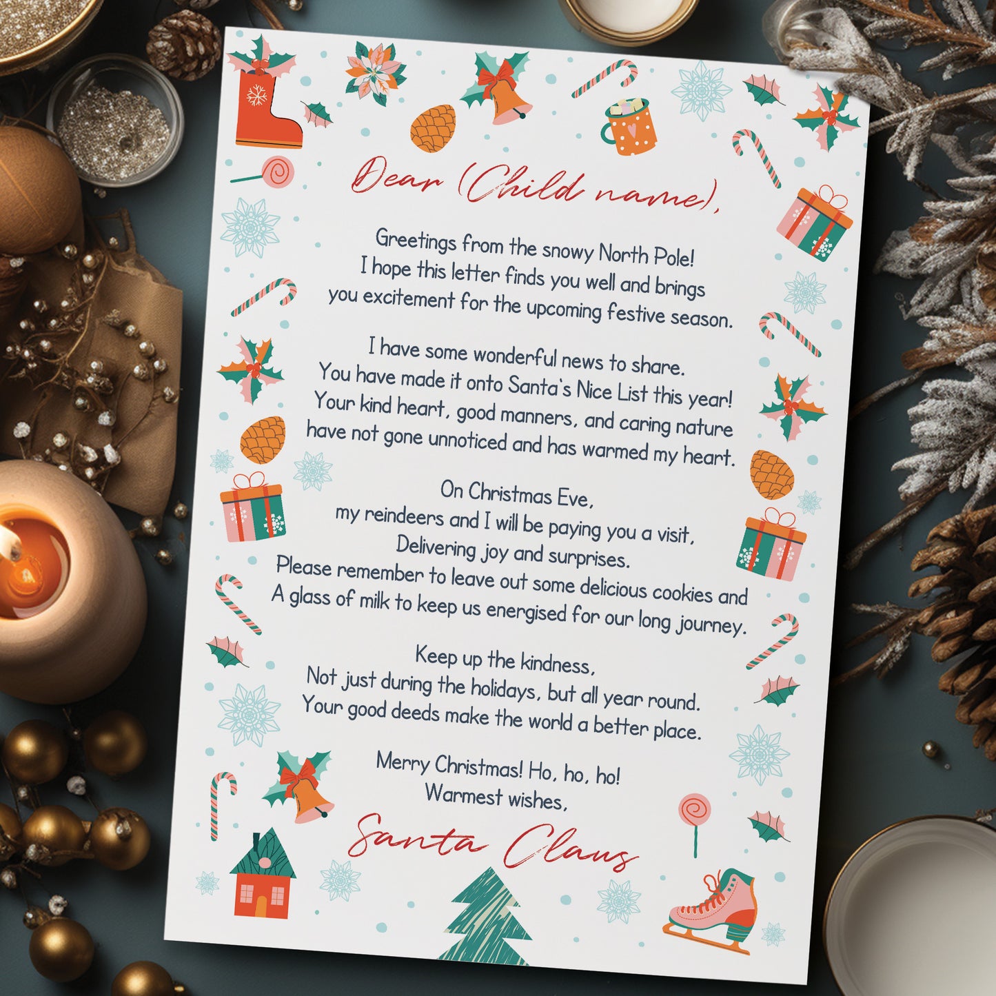 Personalised Santa Letter Letters From Santa For Daughter Son
