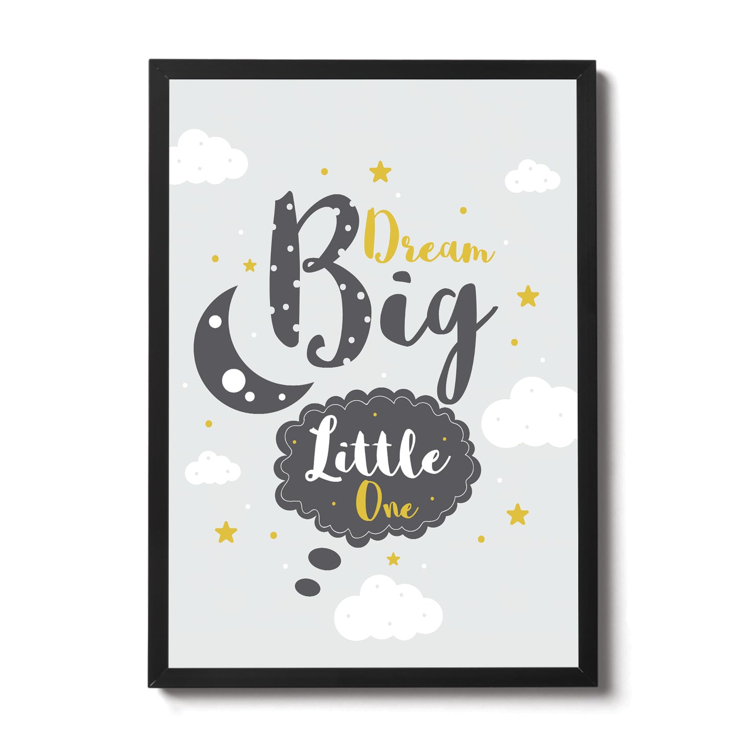 FRAMED Grey Nursery Print Boys Bedroom Sign Girls Bedroom Art
