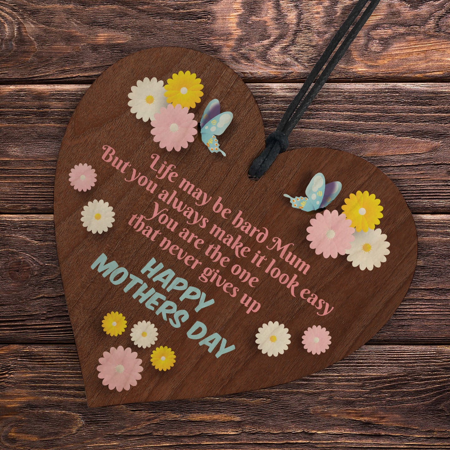 Mothers Day Gift Ideas Wood Heart Mum Gifts Thank You Mum Gift