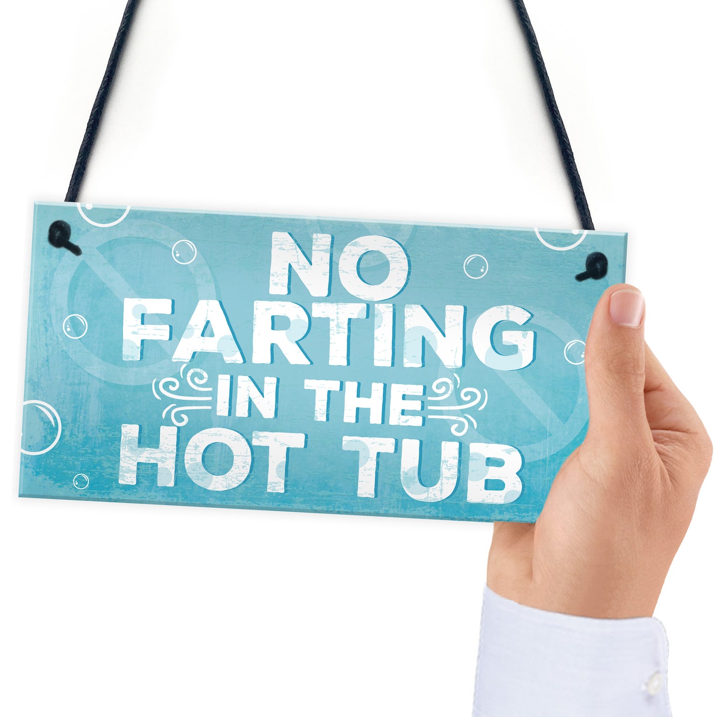 No Farting Hot Tub Sign Funny Garden Plaque Jacuzzi Pool Gift