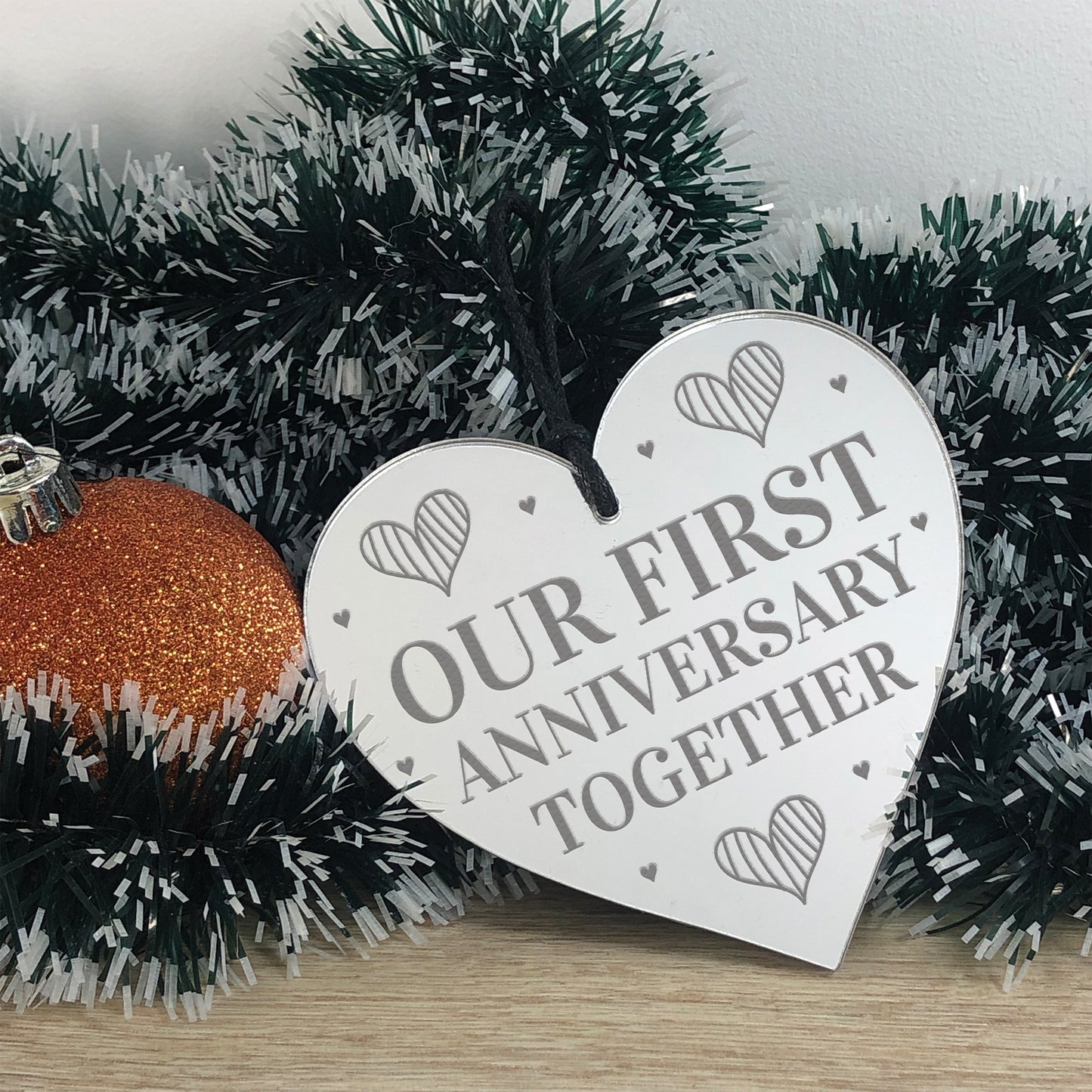 Our First 1st Anniversary Gift For Boyfriend Girlfriend Mirror
