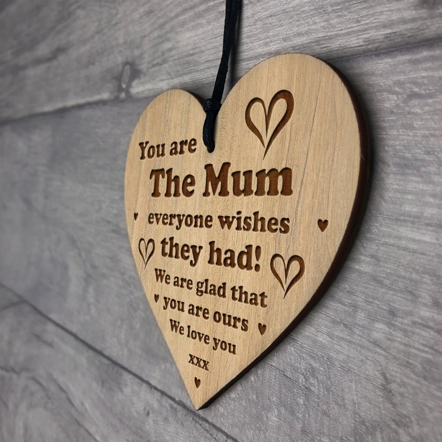 Mum Gift For Mothers Day Birthday Engraved Heart Gift For Her
