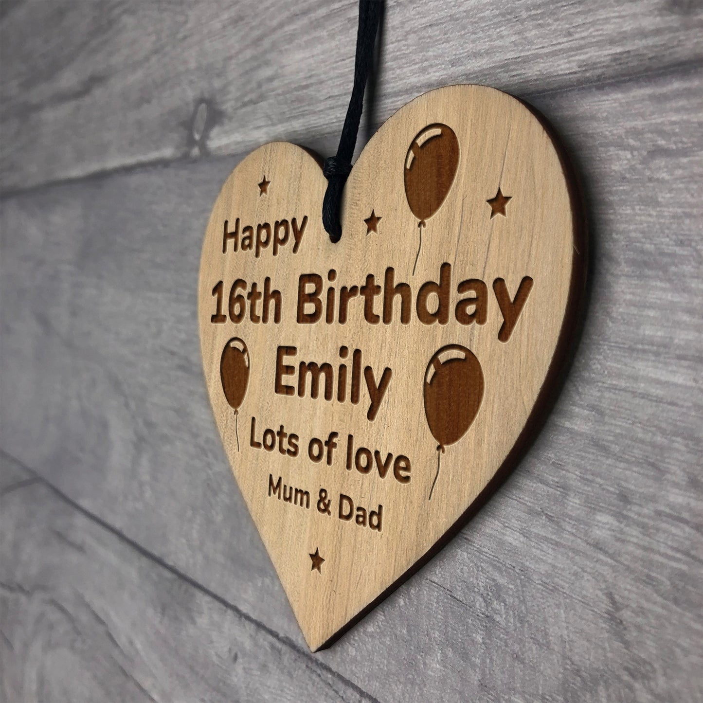 Personalised 16th 18th 21st 30th Birthday Gift For Him Her Heart