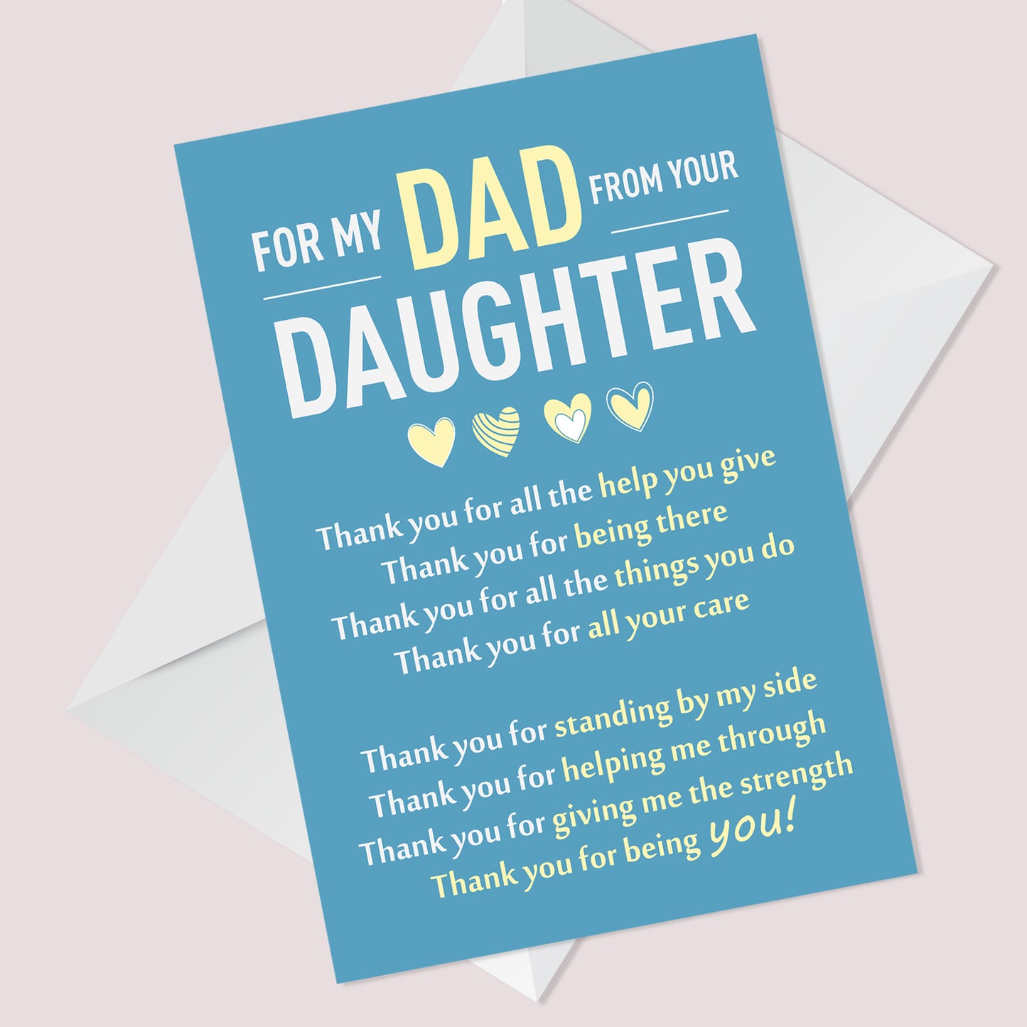 Fathers Day Card for Dad From Daughter Adorable Fathers Day Card