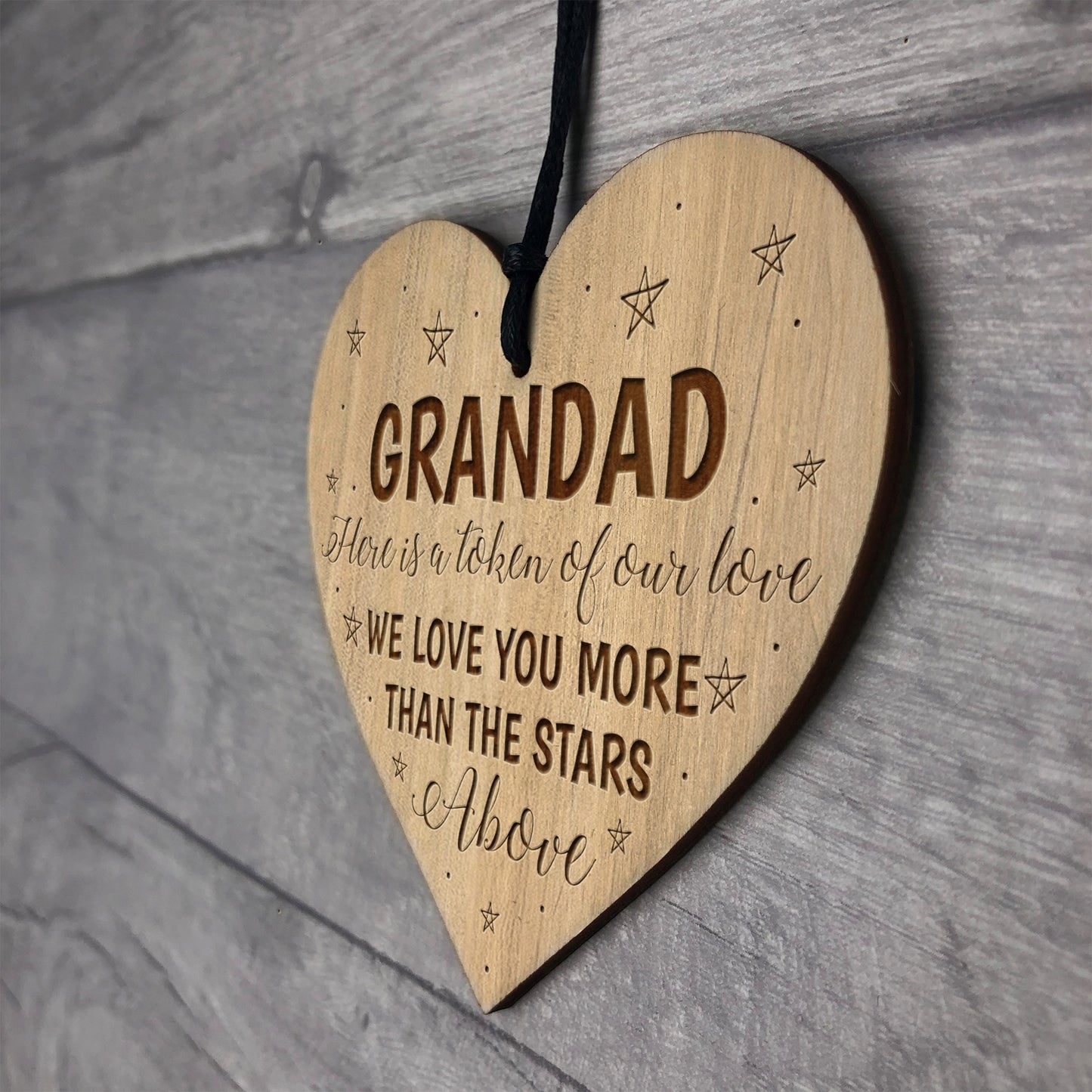 Grandad Gifts From Grandchildren Engraved Heart Birthday Xmas