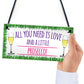 All You Need Is Love And Prosecco Alcohol Hanging Plaque