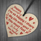 Anniversary Gift For Him Her Wood Heart Funny Joke Husband Wife