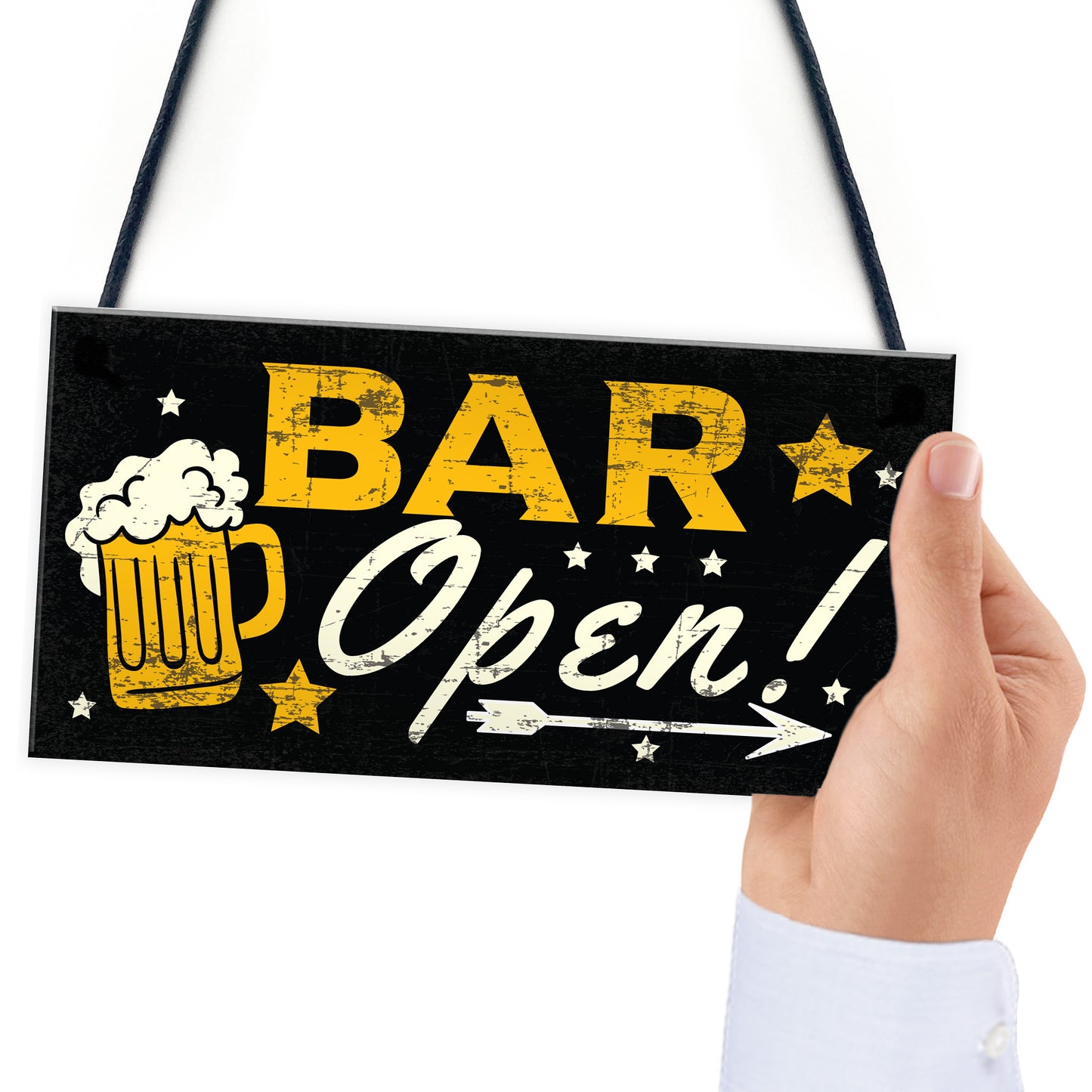 BAR OPEN Sign Beer Vodka Plaque Garden Shed Pub Man Cave Sign