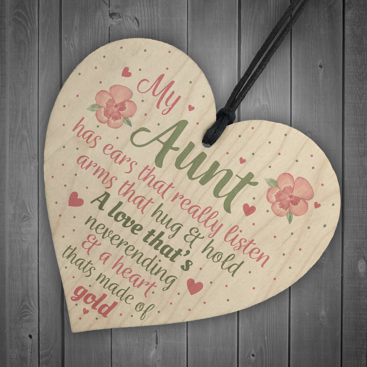 Best Friend Auntie Heart Gift Wood Chic Sign Birthday Keepsake