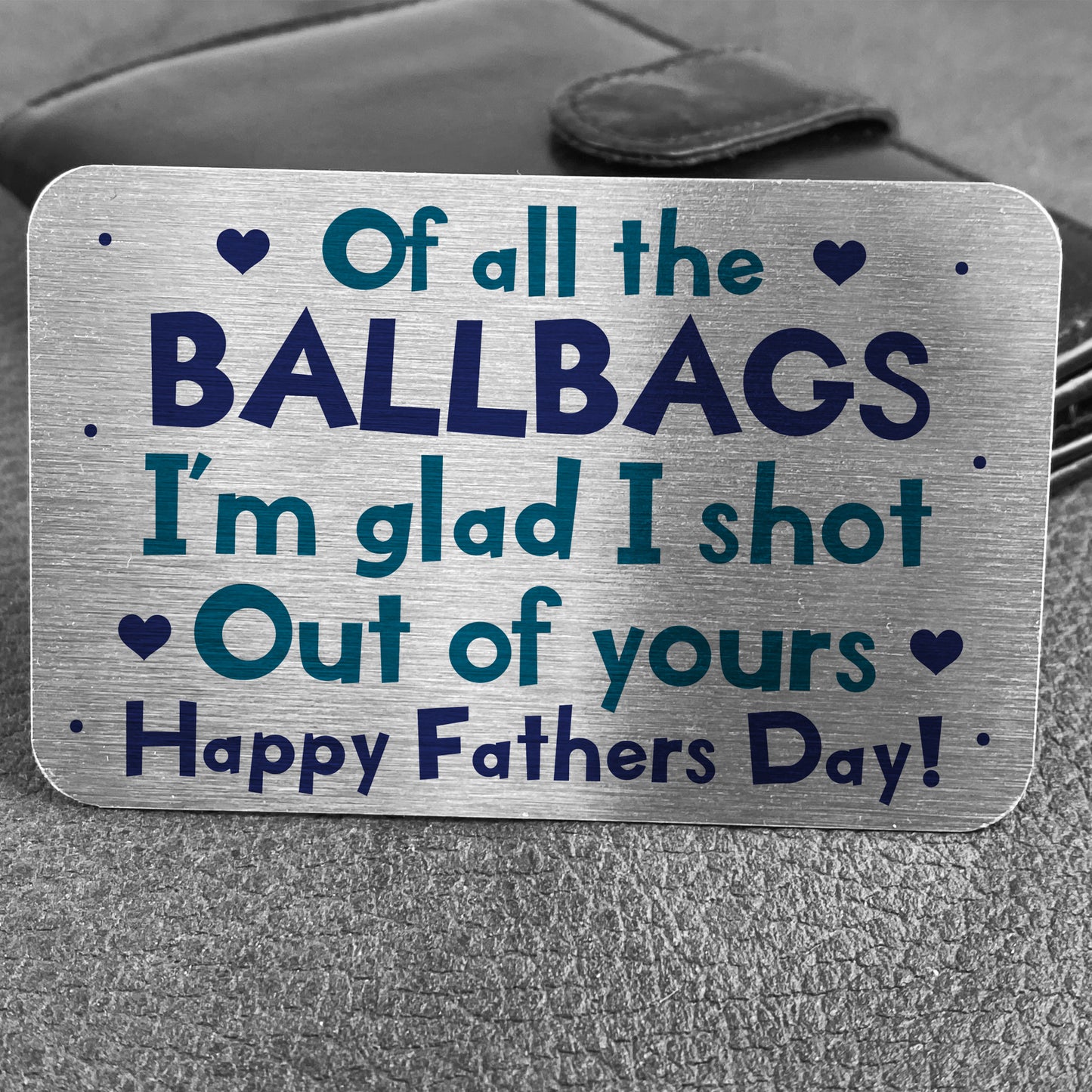 Rude Fathers Day Gift For Dad Metal Wallet Card Funny Gift