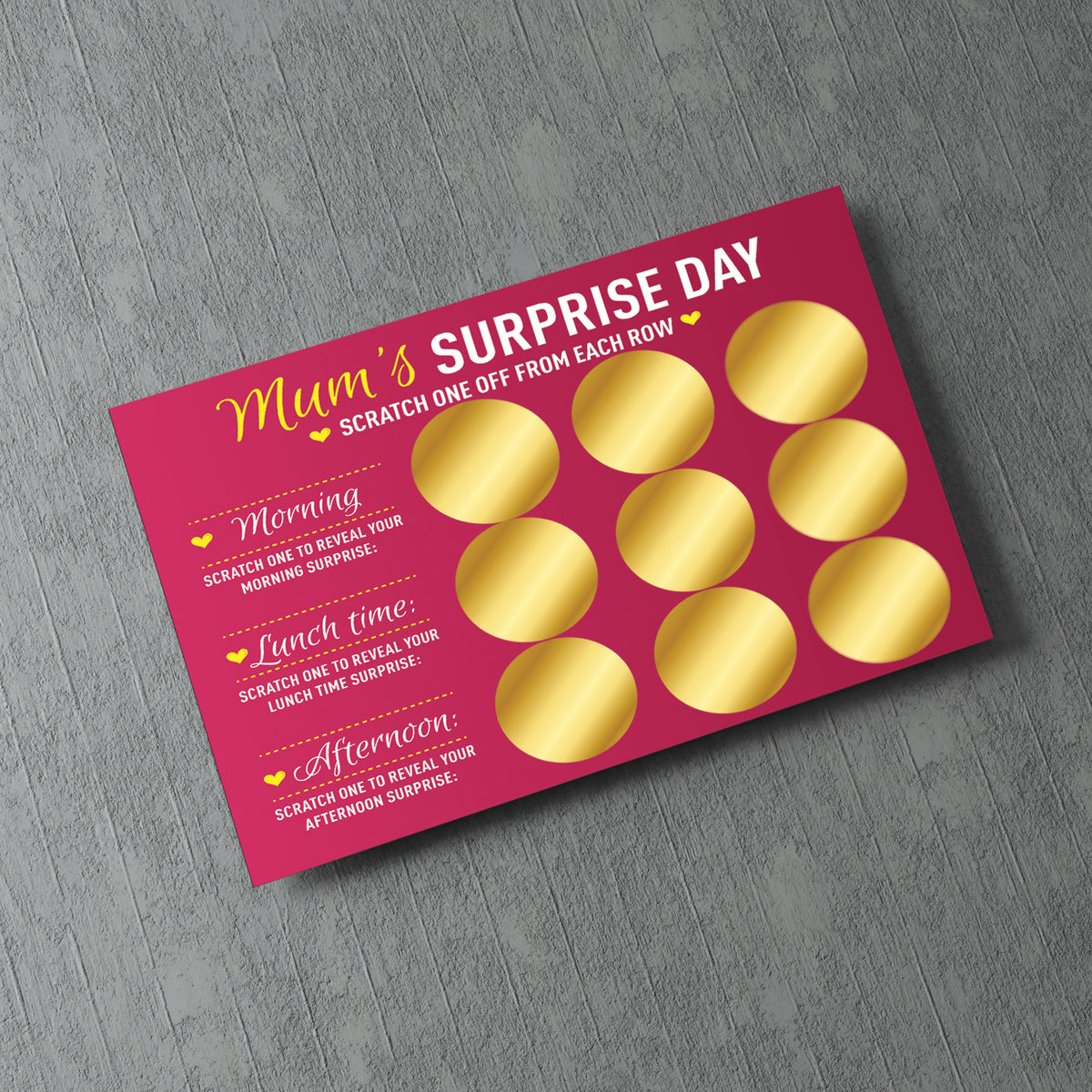Surprise Scratch Card Gift For Mum For Birthday Mothers Day