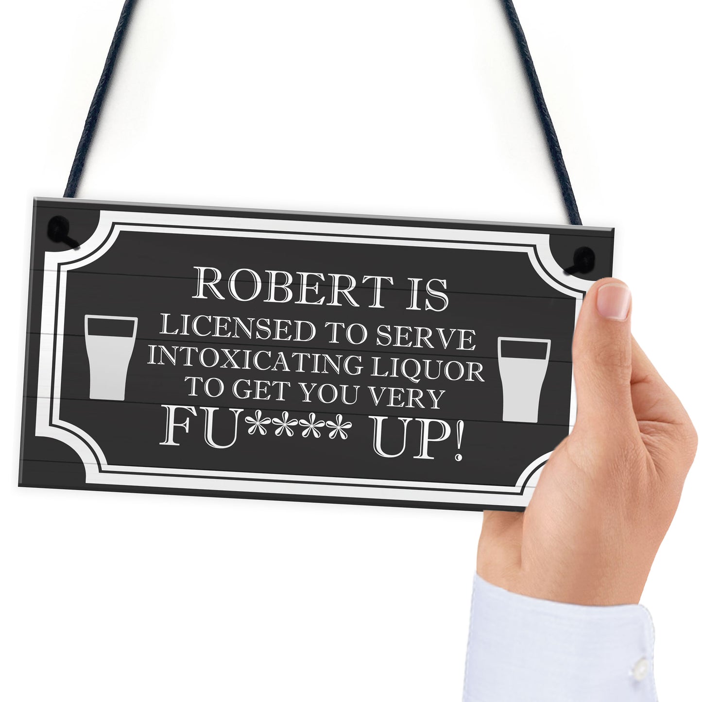 Funny Rude Home Bar Sign Personalised Man Cave Pub Bar Hanging