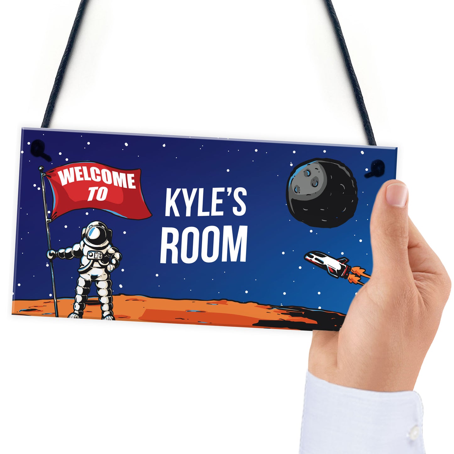 Personalised Space Room Kids Bedroom Signs Child Birthday Gift