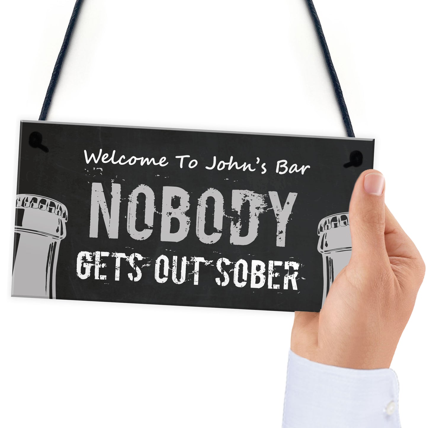 Funny Home Bar Sign Personalised Alcohol Beer Gift Man Cave Pub