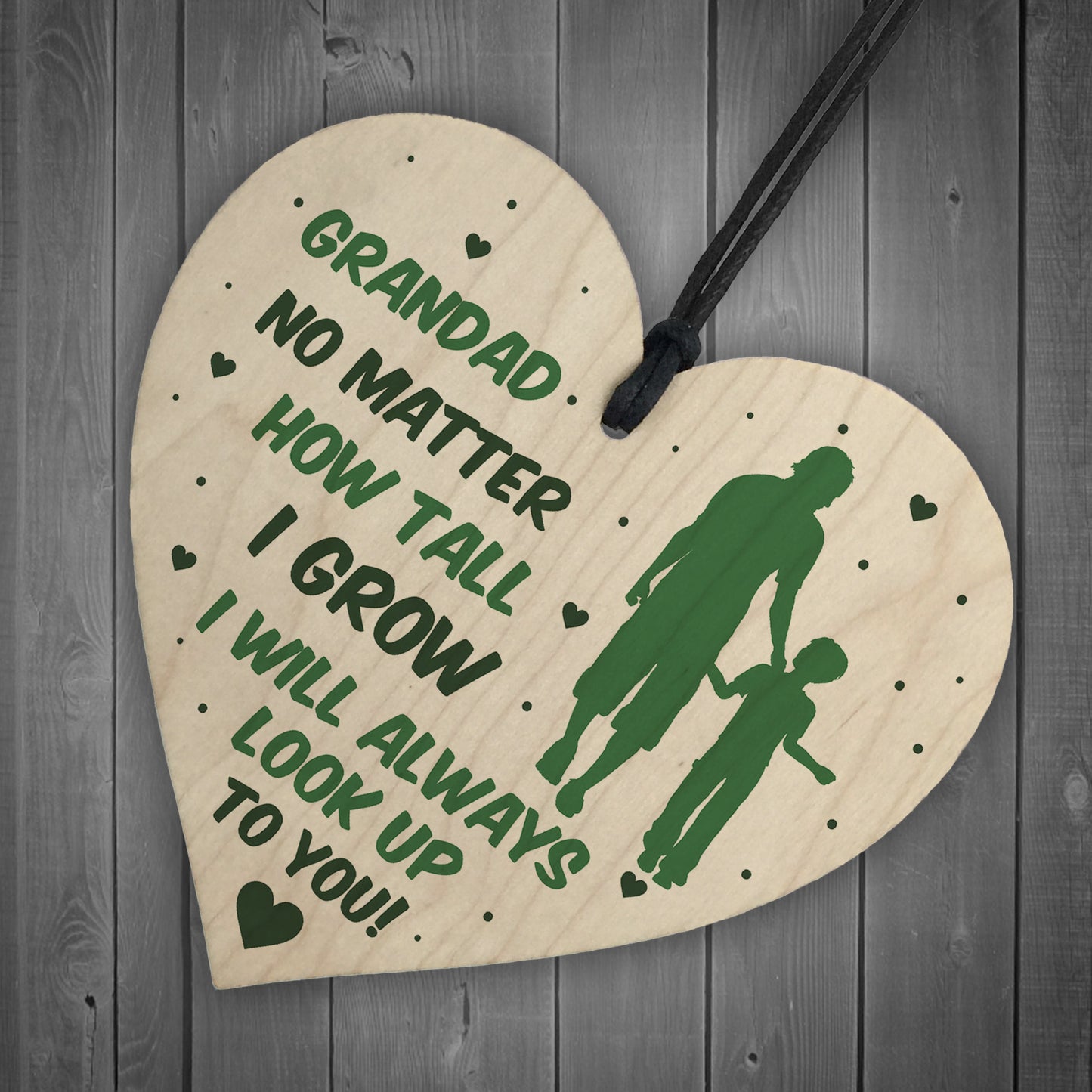 Novelty Gift For Grandad Birthday Christmas Heart Thank You Gift