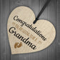 Handmade Pregnancy Announcent Heart Congratulations Grandma
