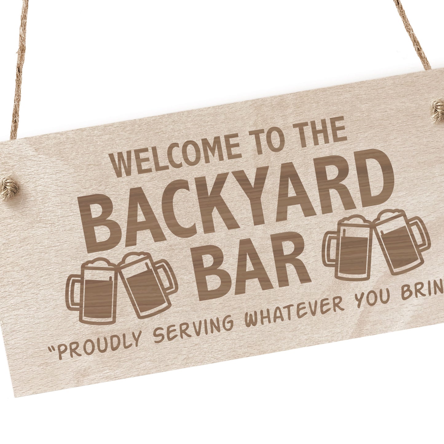 Bar Signs For Home Bar Outside Engraved Hanging Plaque Garden