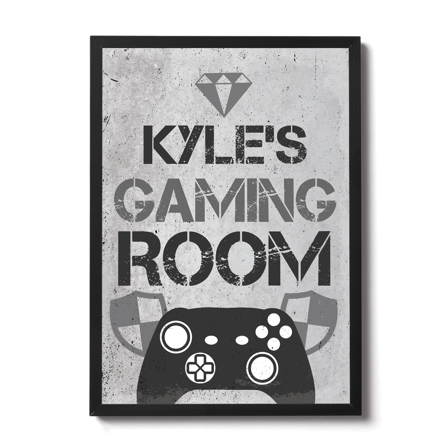 Personalised Bedroom Sign Boys Bedroom Wall Art Gamer Gift