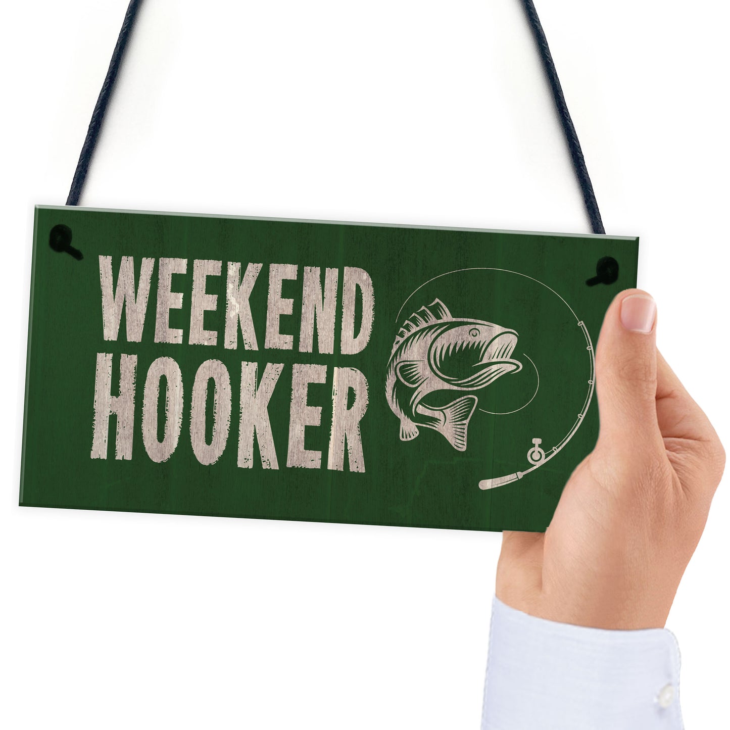 Funny Fishing Sign For Shed Man Cave Weekend Hooker Fishing Gift