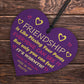 Best Friend Plaque Friendship Gifts For Her Wooden Heart