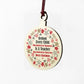 Gift For Teacher From Child Wooden BaubleChristmas Gift THANKYOU
