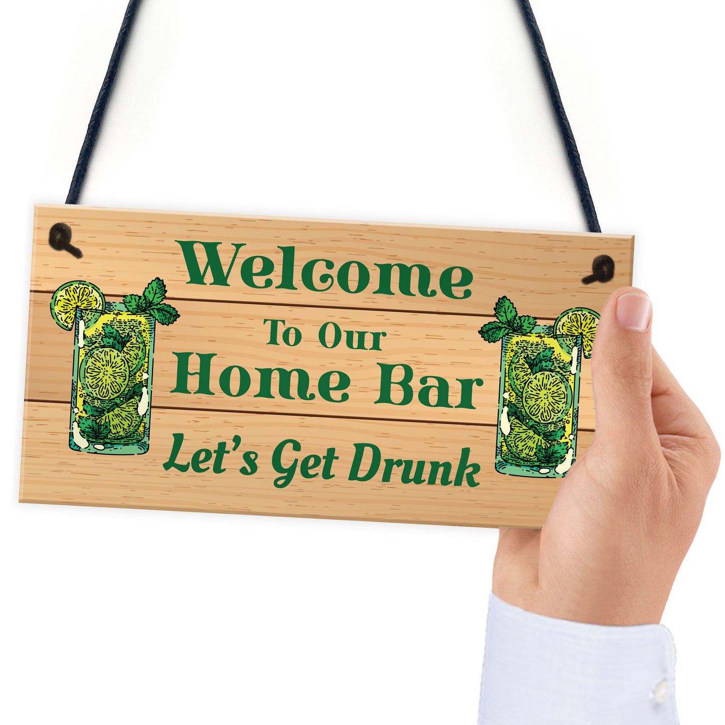 Shabby Home Bar Sign For Garden Summerhouse Shed Hanging Sign