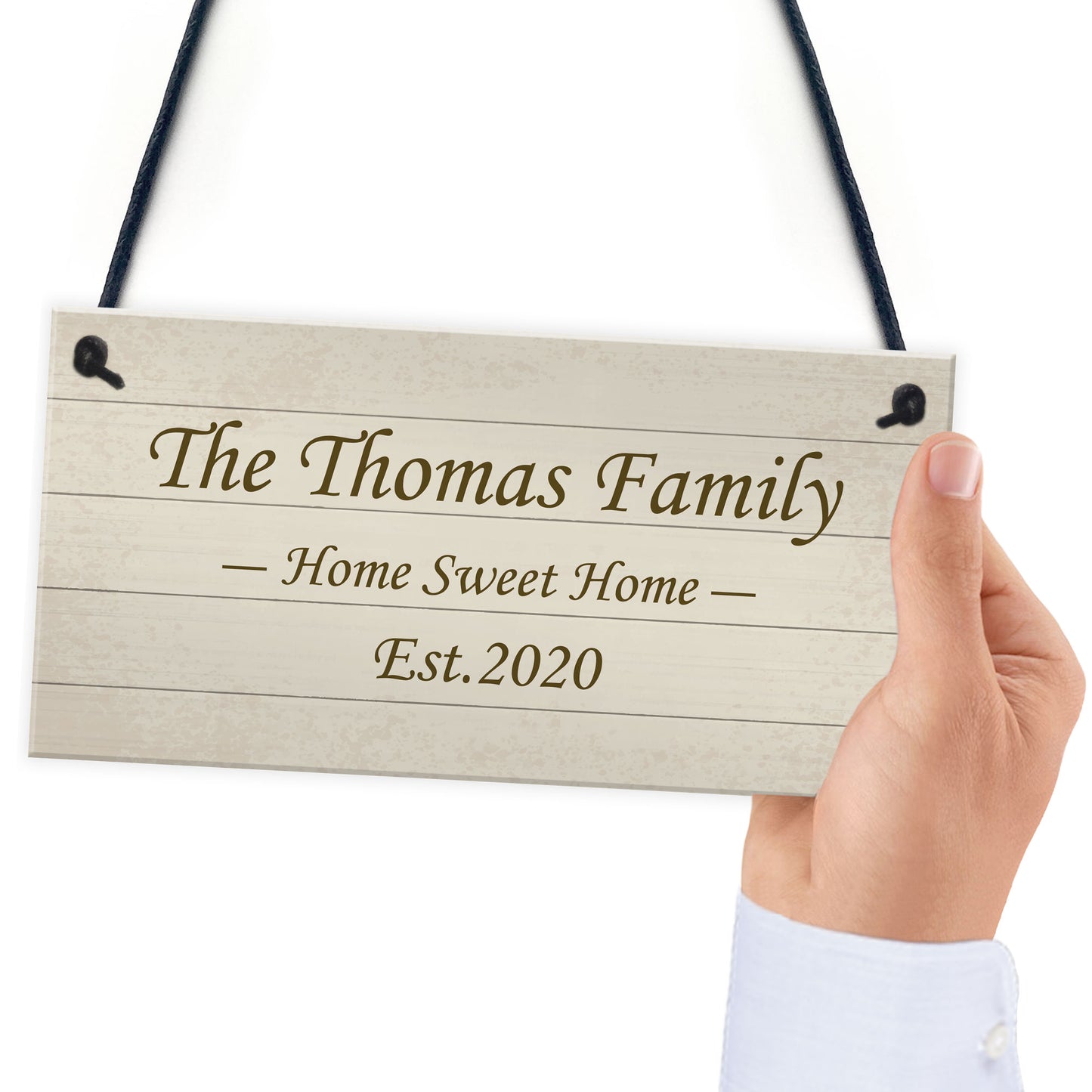 Shabby Chic Decor PERSONALISED Family Gift New Home Plaque