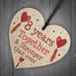 8th Anniversary Gift Wood Heart Perfect Gift For Husband Wife
