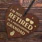 Funny Gift For Grandad Birthday Fathers Day Wood Heart Dad Gift