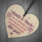 Auntie Gifts For Uncle Thank You Wooden Heart Plaque Chic Sign