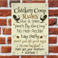 Chicken Coop Rules Funny Chicken Sign For Hen Chicken House