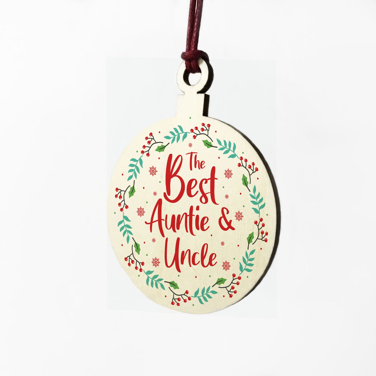 Auntie And Uncle Christmas Gift Hanging Decoration Novelty Gift