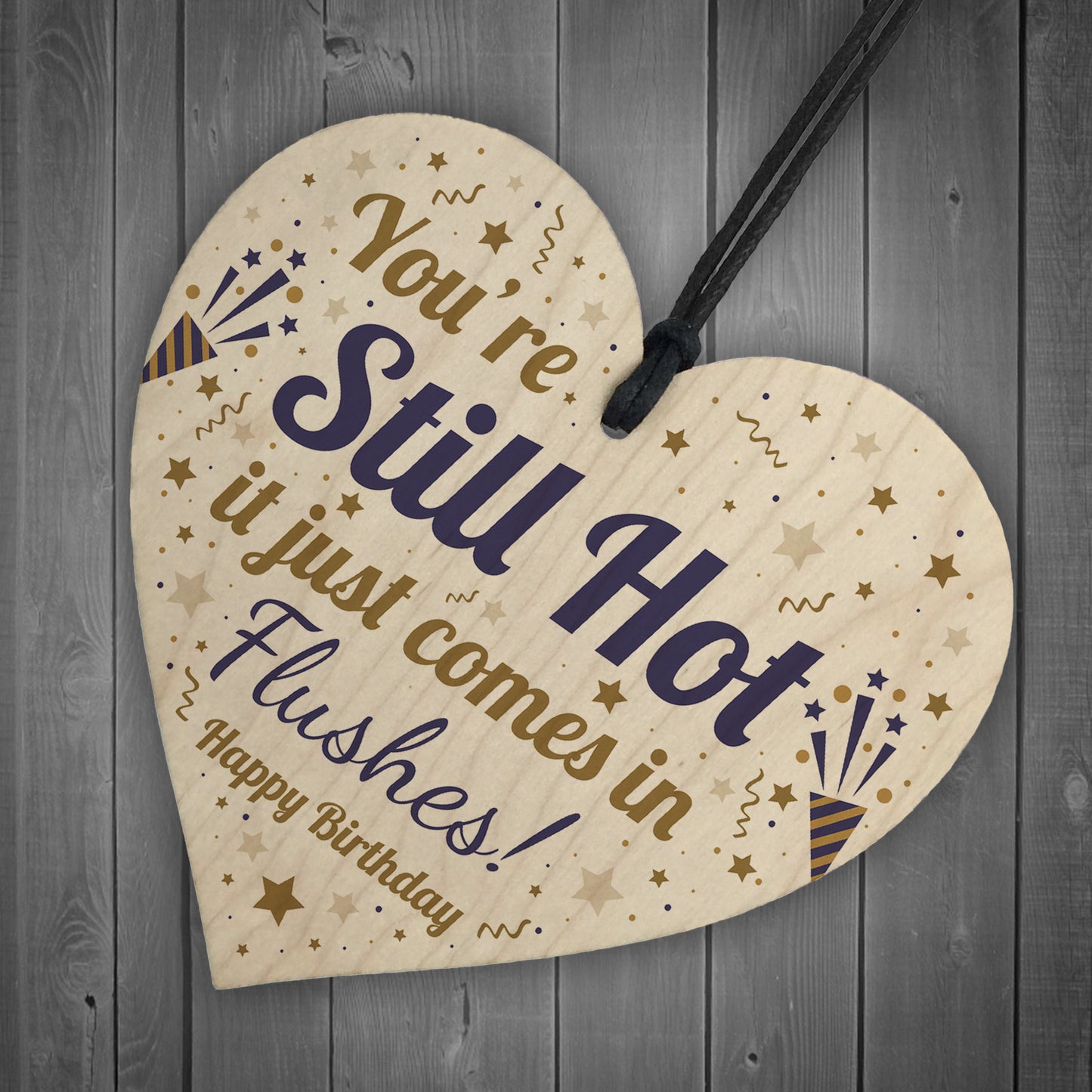 Birthday Gifts For Women 40th 50th Funny Wooden Heart 50th