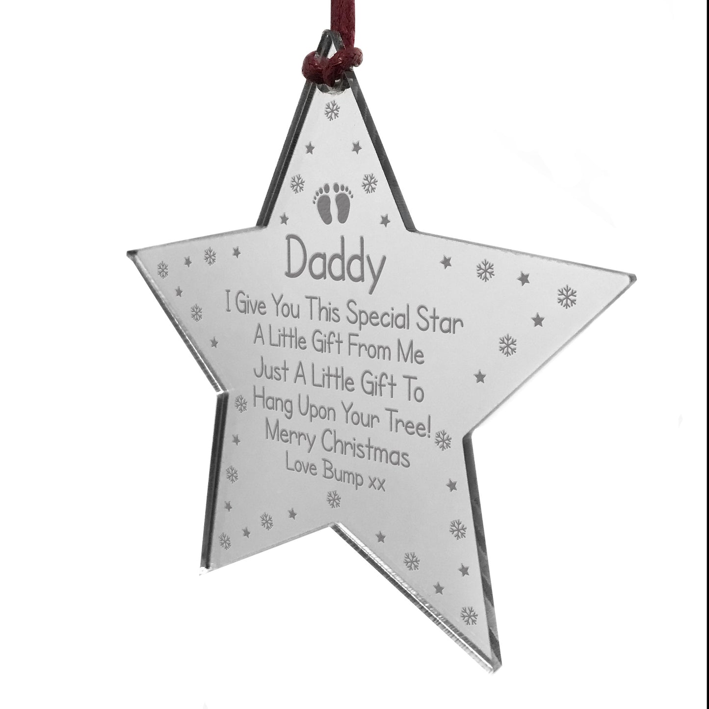 Daddy To Be  Gift Engraved Star From Bump Gifts Christmas Gift