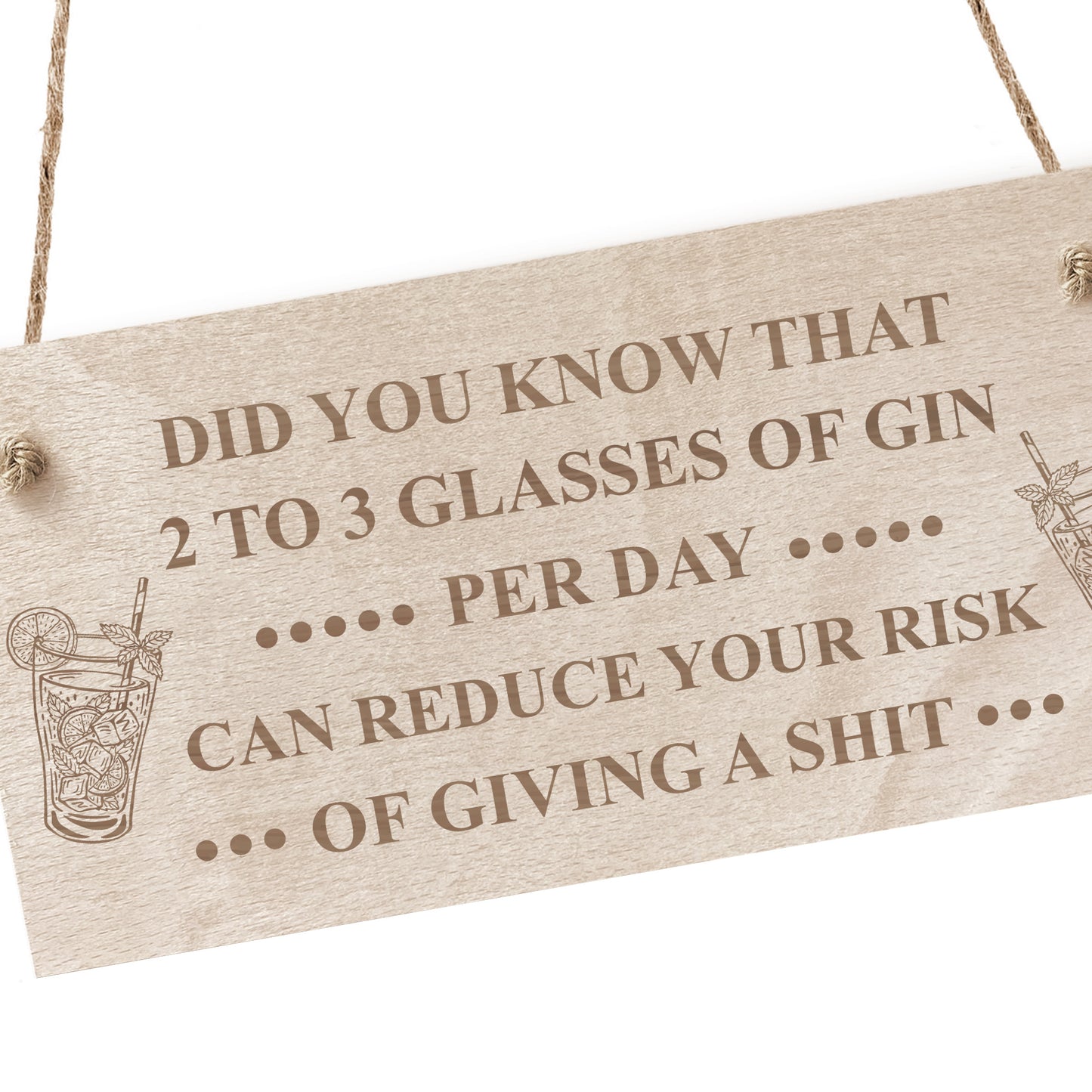 Gin Sign For Home Bar Engraved Wood Sign Wall Sign For Bar Pub
